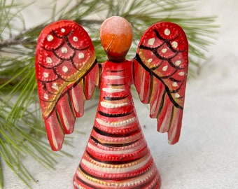 Metal Art / Christmas Angel / Home Decor / Angel / Mini Angel Red