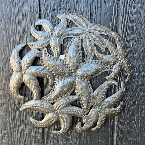 Starfish / Décor d’étoile de mer / Art métallique / Décor de jardin / Art haïtien