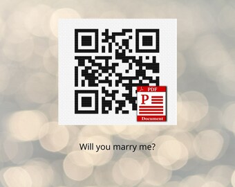Qr Code Marry Me | Etsy