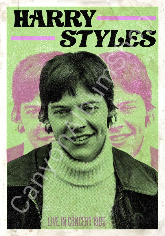 Harry Styles Vintage 1965 Inspired Concert Poster (digital print)