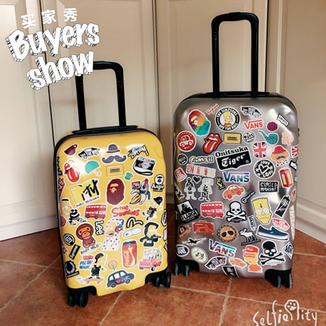 Lot of 21 pieces stickers Luggage stickers cartoon suitcase Etsy