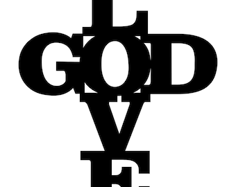 Digital Christian File for Laser Engraving and CNC Router Cutting - Divine Love SVG