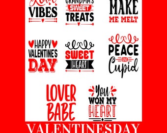 Valentine's Day SVG Bundle: Express Love with Romantic Digital Designs Perfect for DIY Crafts Shirts Sublimation and Memorable Celebrations
