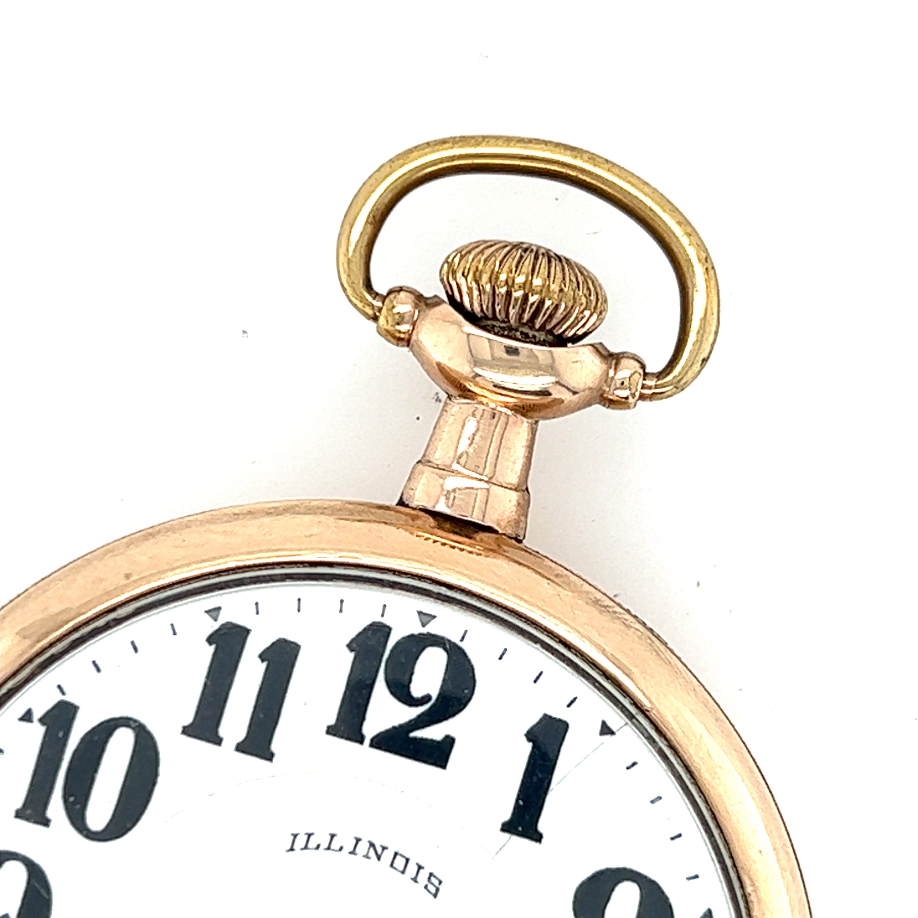 Montre De Poche Illinois Bunn 1922 - 16S, 19 Bijoux, Cadran Sunray Damaskeening - Occasion Très Bon état