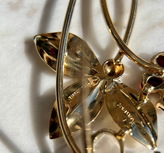 Tiffany & Co. Moonstone and Garnet Flower Pin. 19… - image 3