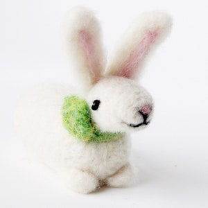 rabbit needle felted miniature collectible animal stocking stuffer handmade