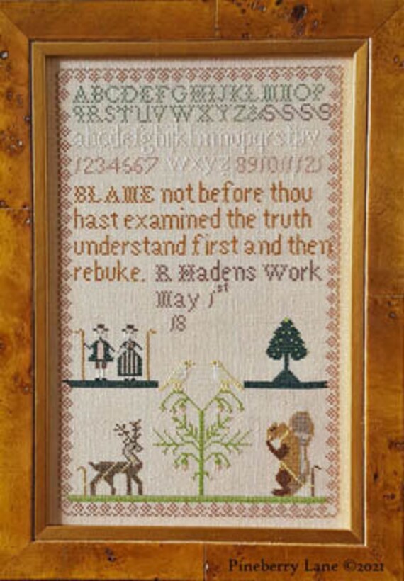 Crewel Primitive Decor Reproduction Sampler Inspirational Antique