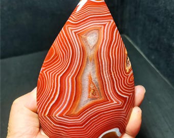 Polished Silk Banded Lace Agate Crystal Geode: Healing Stone, Energy Gift
