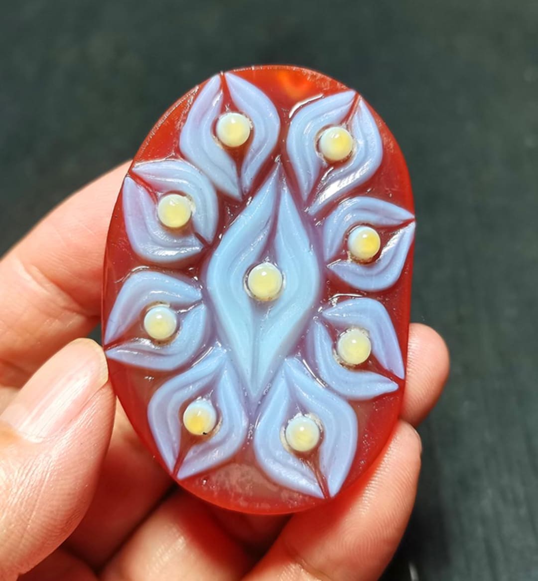 希少な天然ゴビ瑪瑙の目玉石：癒しのエネルギー風水ギフト - Etsy 日本