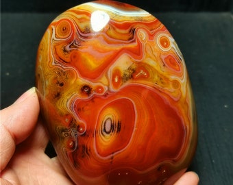 Polished Banded Agate Crystal: Madagascar Healing Stone