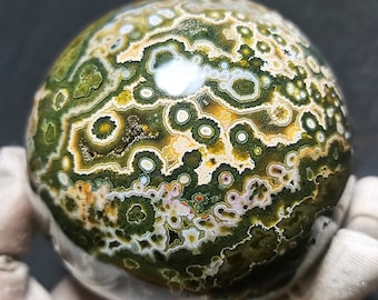 AAA Natural  Ocean Jasper Sphere Ball Crystal Polished /Palm Stones ball/Chakra/Reiki/Meditation/Special Gift/Healing crystal