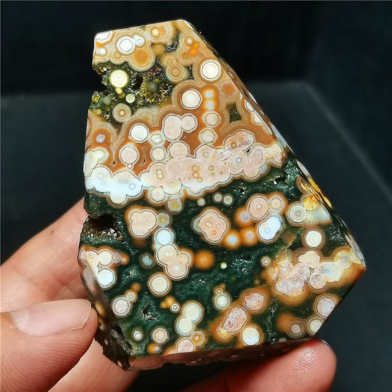 Polished Orbicular Ocean Jasper Stone: Reiki Healing Crystal - Etsy
