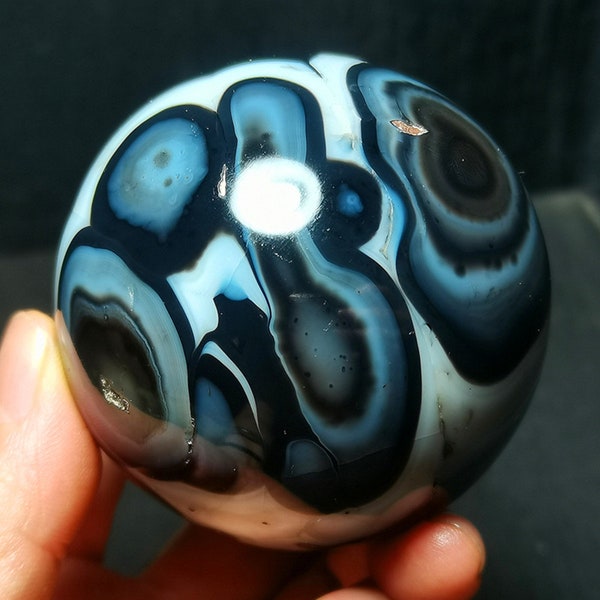 AAA Natural Polished Banded Agate Crystal Sphere Ball Healing/Palm Stones ball/Chakra/Reiki/Meditation/Special Gift/Healing crystal