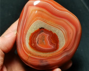 Polished Banded Agate Crystal: Madagascar Healing Stone