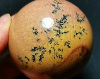 Natural Agate Crystal Ball: Reiki Chakra Healing Palm Stone