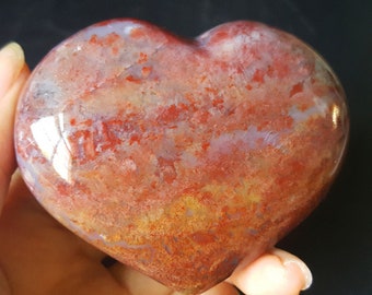 AAA Natural Large Ocean Jasper Heart Crystal Polished /Palm Stones ball/Chakra/Reiki/Meditation/Special Gift/Healing crystal