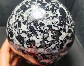 Polished Colorful Agate Sphere: Natural Banded Calming Stone, 120mm
