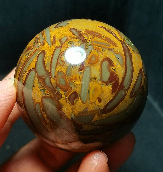 天然のカラフルな瑪瑙水晶球：研磨されたカラフルなヒーリングストーン