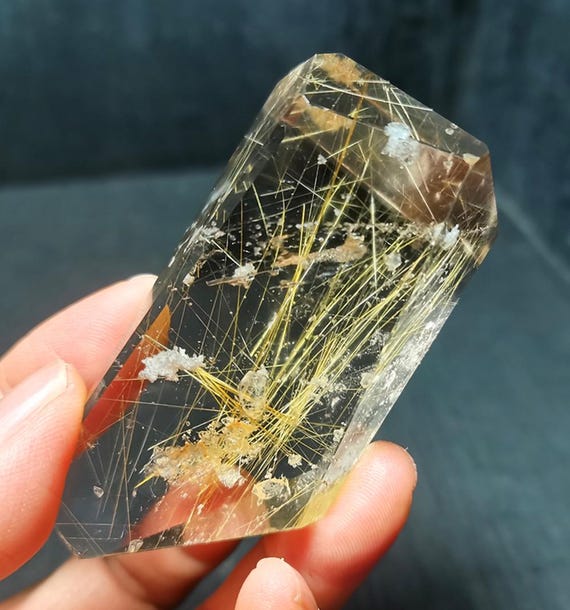 Golden Rutilated Quartz Crystal Specimen: Natural Healing Stone - Etsy