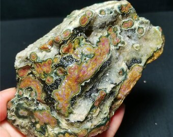 Natural Ocean Jasper Reiki Crystal: 8th Vein Healing Stone