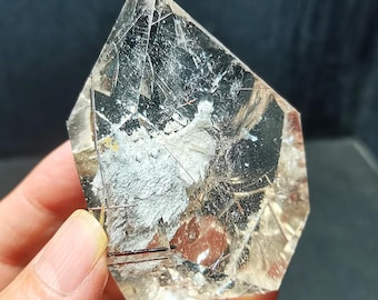 Garden Phantom Quartz Tower: Natural Scenic Crystal Point, Energy Stone