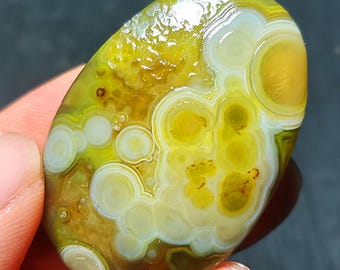 Rare Green Gobi Agate Stone: Natural Madagascar Healing Crystal