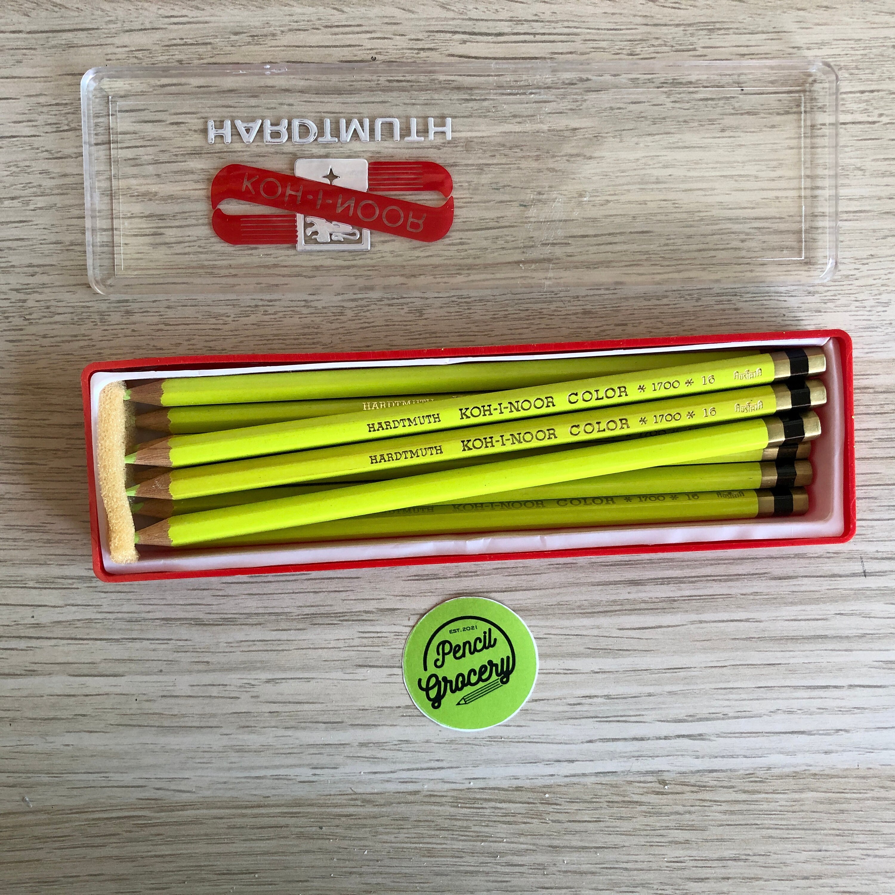 Koh-I-Noor Tri-Tone Color Pencils, 3.8 mm, Assorted Tri-Tone Lead