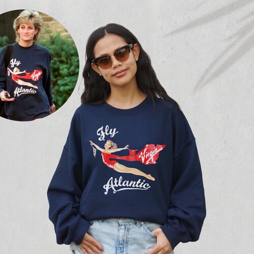 Princess Diana Sweatshirt, Vintage Shirt, Fly, Vintage Princess Diana Sweater, Retro 80s Sweatshirt, Vintage Sweater, Princess Diana Shirt