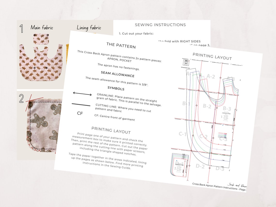 Kids Cross Back Apron Sewing Pattern // How to Make a Japanese - Etsy