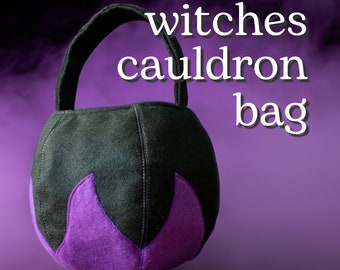 Witches Cauldron Bag Sewing Pattern // Witch Costume. Trick or Treat Bag