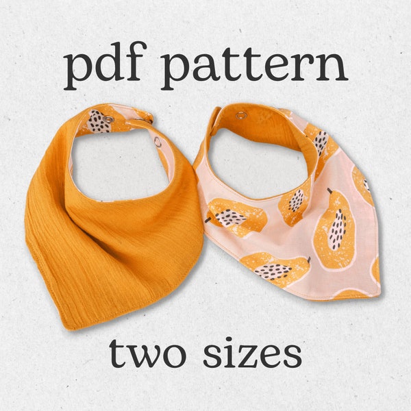 Bandana Bib Pattern | Baby Bandana, Dribble Bib Pattern Download, Bib Sewing Tutorial