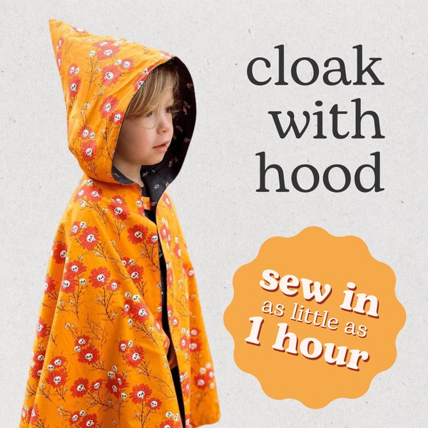 Cloak with Hood Sewing Pattern