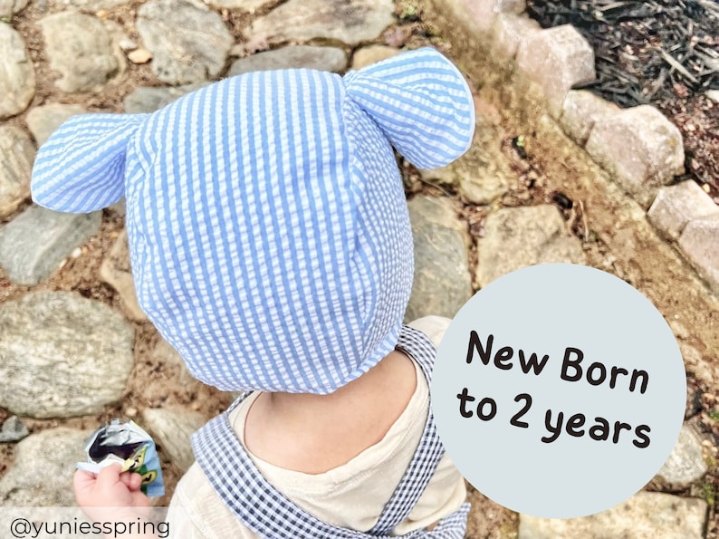 Bear Hat With Ears Sewing Pattern Pack Set of 4 Styles Baby Etsy