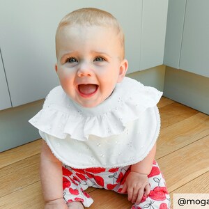 Baby Bib Pattern With Ruffle, Frill Girl Bib Pattern, Toddler and Baby ...