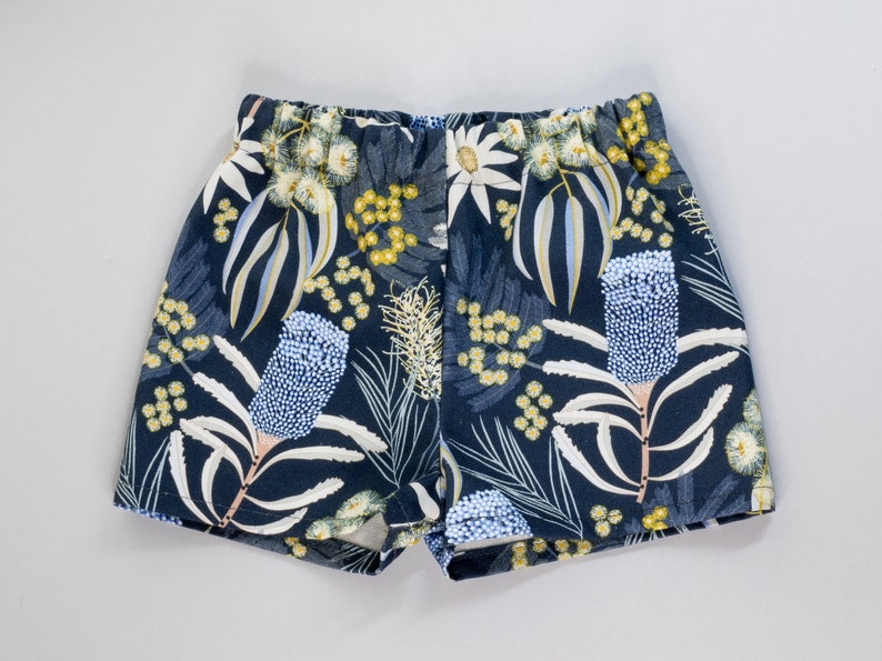 Flay lay of dark blue toddler shorts