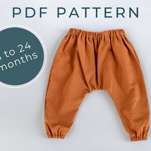 Baby Harem Pants Pattern, Baggy Pants, Toddler Clothes, Easy Sewing ...
