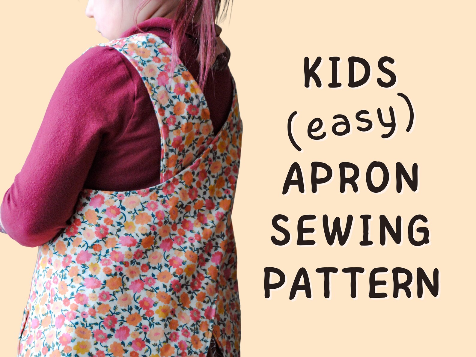 Cute Apron Pattern How to Make an Apron With Pockets Toddler Etsy
