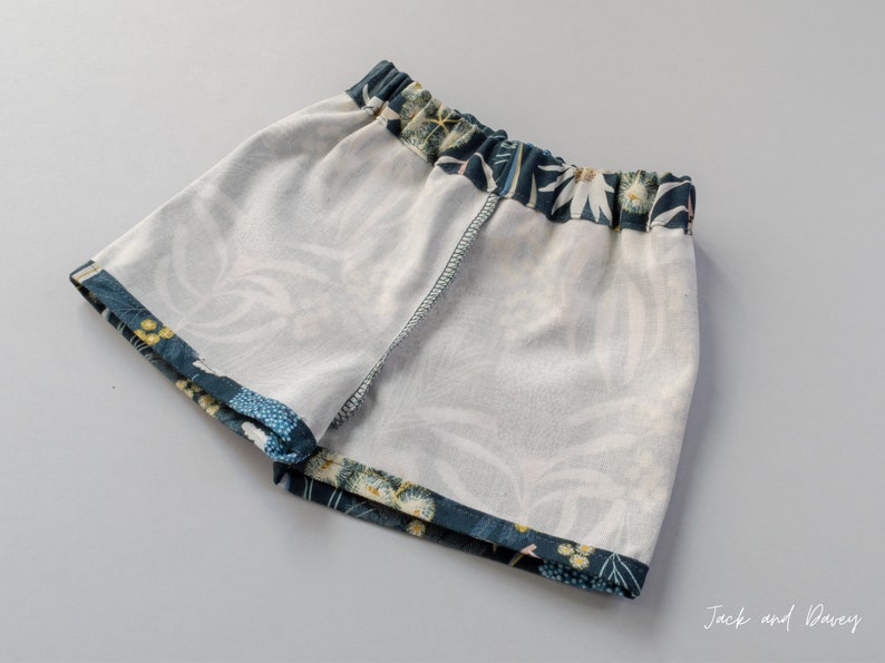 Inside out view of toddler shorts