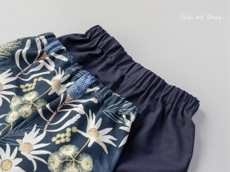 Toddler shorts layered on top of each other