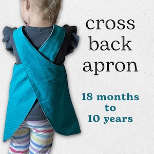 Kids Cross Back Apron Sewing Pattern // How to Make a Japanese Apron | Art Smock Pattern for Toddlers