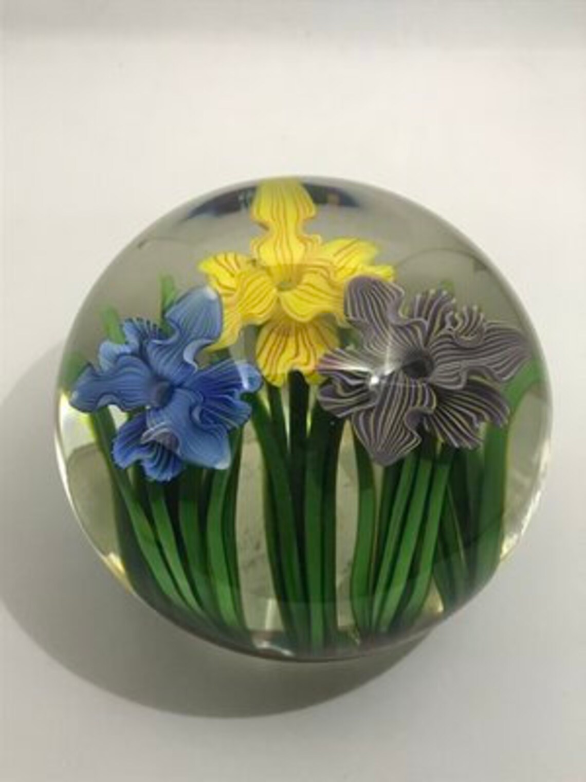 LUNDBERG Studios mixed Iris Paperweight Etsy