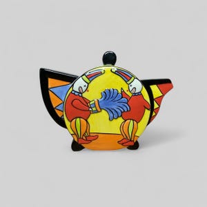 LORNA BAILEY Old Elgreave Teapot in the &#39;Clown&#39; pattern