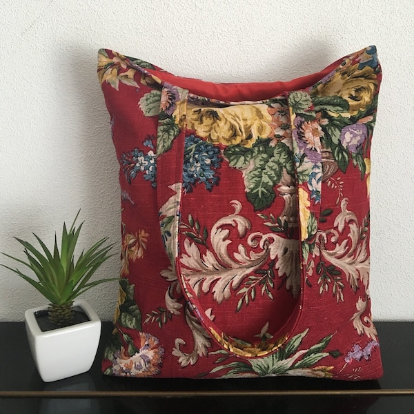 Tote Bag, fleurs, Sac fourre-tout, sac cabas, recyclage tissus