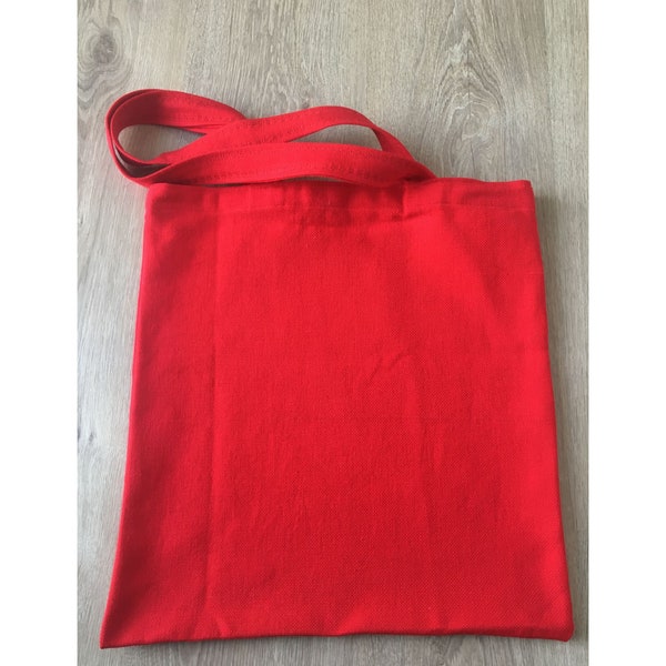 tote bag rouge sac cabas toile aida