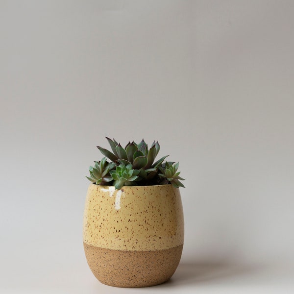 Mini Ceramic Plant Pot with glaze / Handmade in Australia / Indoor plant / Simple plant pot / Window sill desk pot / Pottery / Small pot