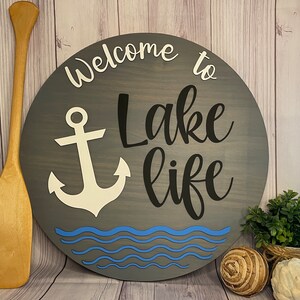 Lake House Sign, Personalized Lake House Sign, Personalized Gift, Lake Sign, Family Name Sign, 3D Sign, Sign, Lake House Decor, Welcome Sign