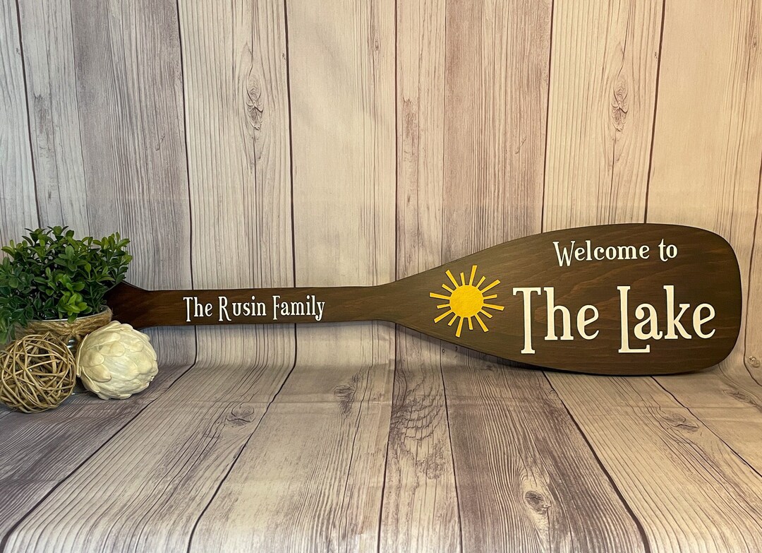 Lake House Sign/canoe Paddle Sign/boat Dock Sign/personalized Etsy