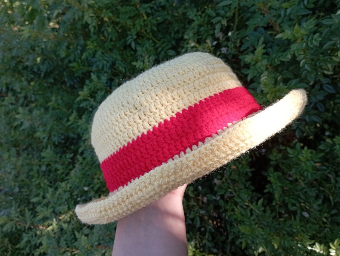 Luffy Straw Hat One Piece Anime Cosplay Replica Monkey D Etsy