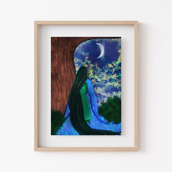 Maiden and the Moon Art Print