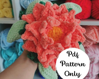 Lotus Flower Turtle crochet pattern, cute happy turtle plush crochet pattern, advanced beginner friendly amigurumi pdf